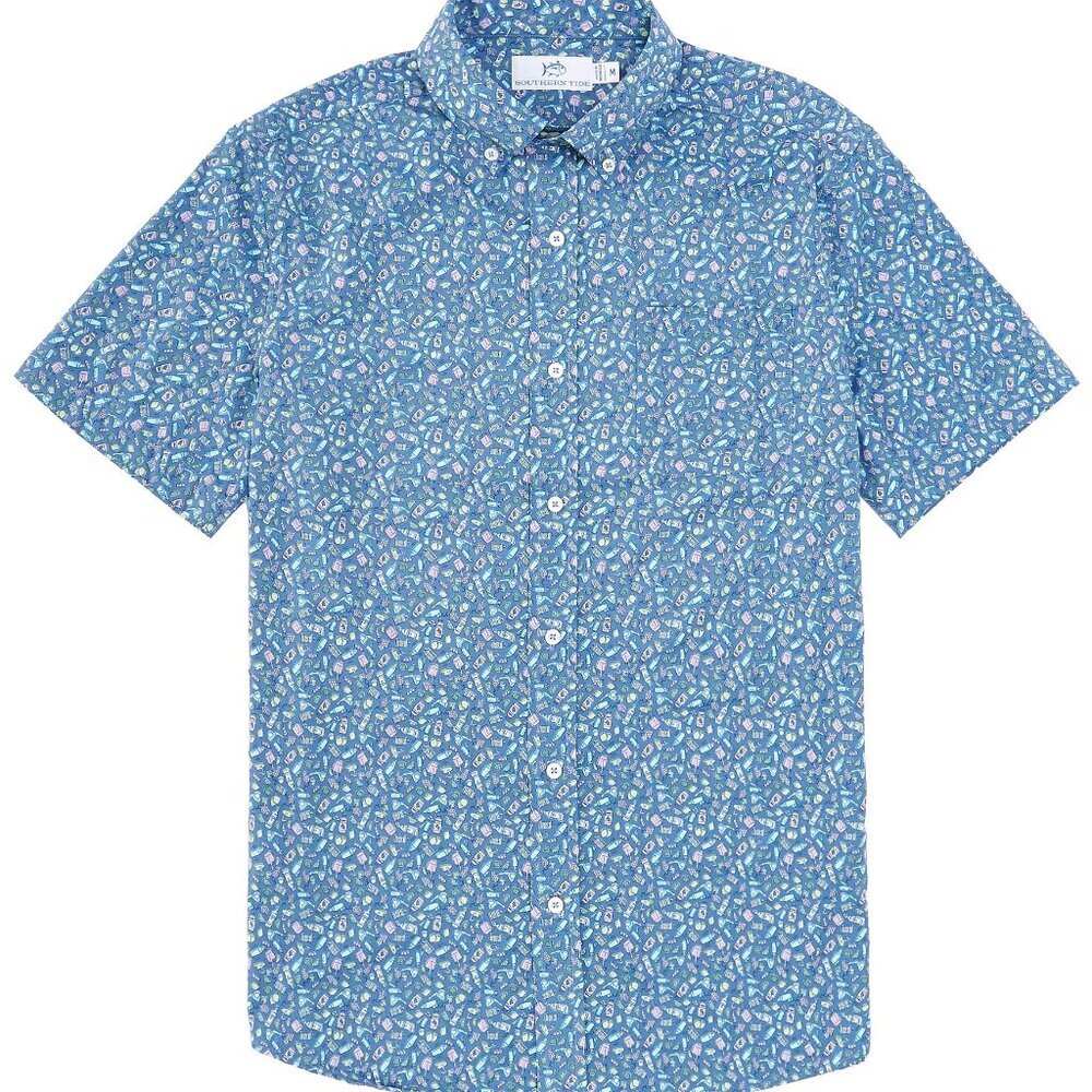 NWT Southern Tide Men's Brrr Intercoastal Dazed & Transfused Short Sleeve Sport